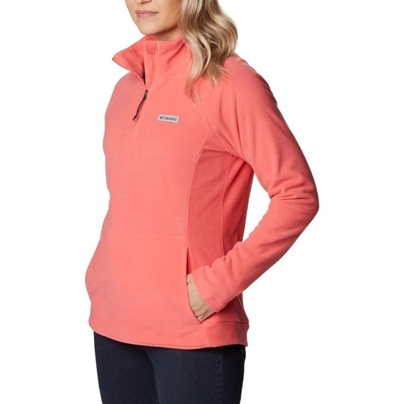 Women's Ali Peak™ II Quarter Zip Fleece Pullover Blush Pink S - Picture 3 of 11